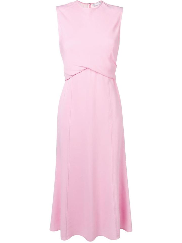Victoria Beckham Sleeveless Drape Flare Mini Dress - Pink