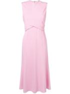 Victoria Beckham Sleeveless Drape Flare Mini Dress - Pink