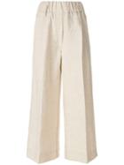 Forte Forte Embroidered Flared Trousers - Neutrals