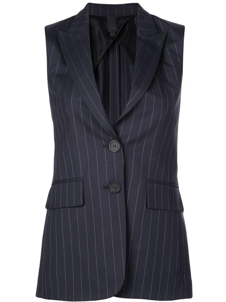 Vera Wang Pinstripe Gilet - Blue