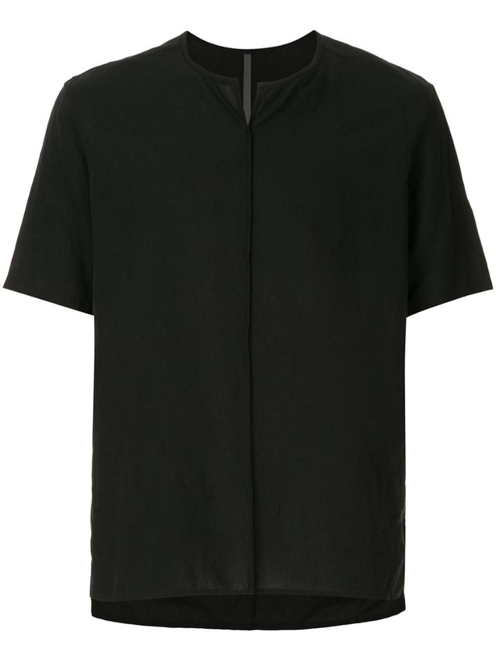 Kazuyuki Kumagai Vent Neck T-shirt - Black