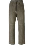 Joseph Drawstring Trousers, Women's, Size: 38, Grey, Lamb Skin