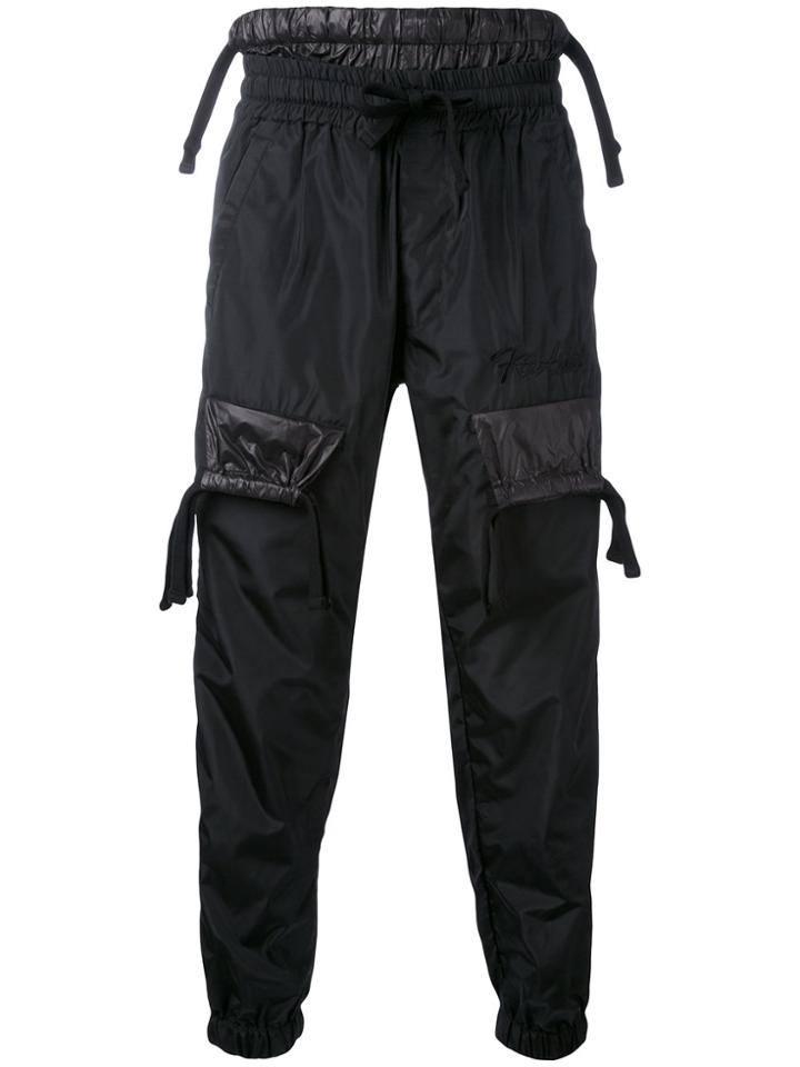 Ktz Pocket-detail Tapered Trousers - Black