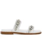 Ash Meika Chain Embellished Sandals - White