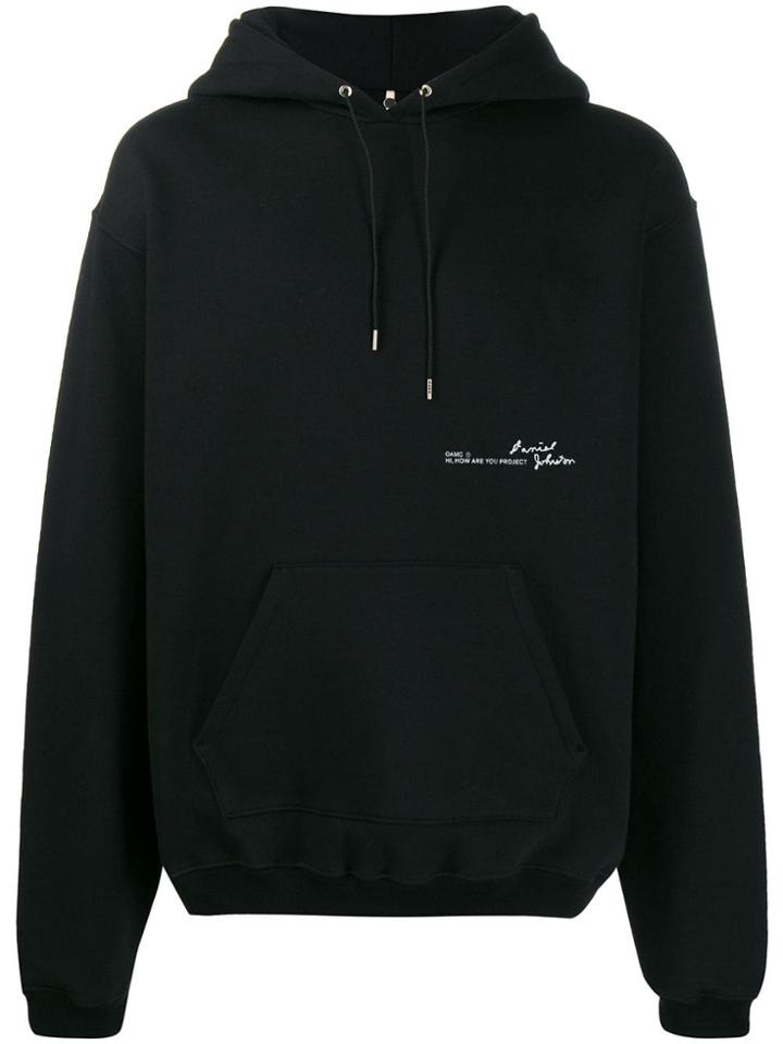 Oamc Sketch Patch Hoodie - Black