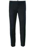 Dsquared2 Creased Cropped Trousers, Women's, Size: 42, Black, Silk/polyester/virgin Wool