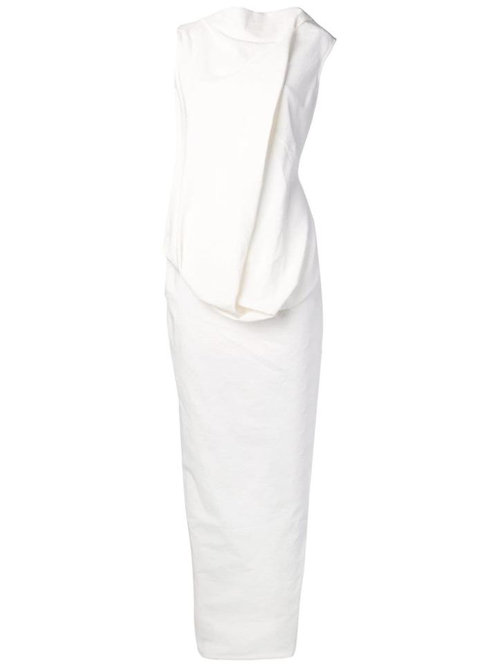 Rick Owens Draped Front Dress - White