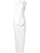 Rick Owens Draped Front Dress - White