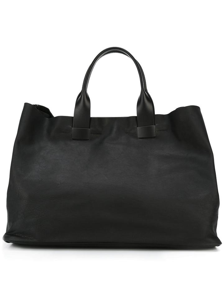 Troubadour - Large Tote Bag - Men - Calf Leather - One Size, Black, Calf Leather