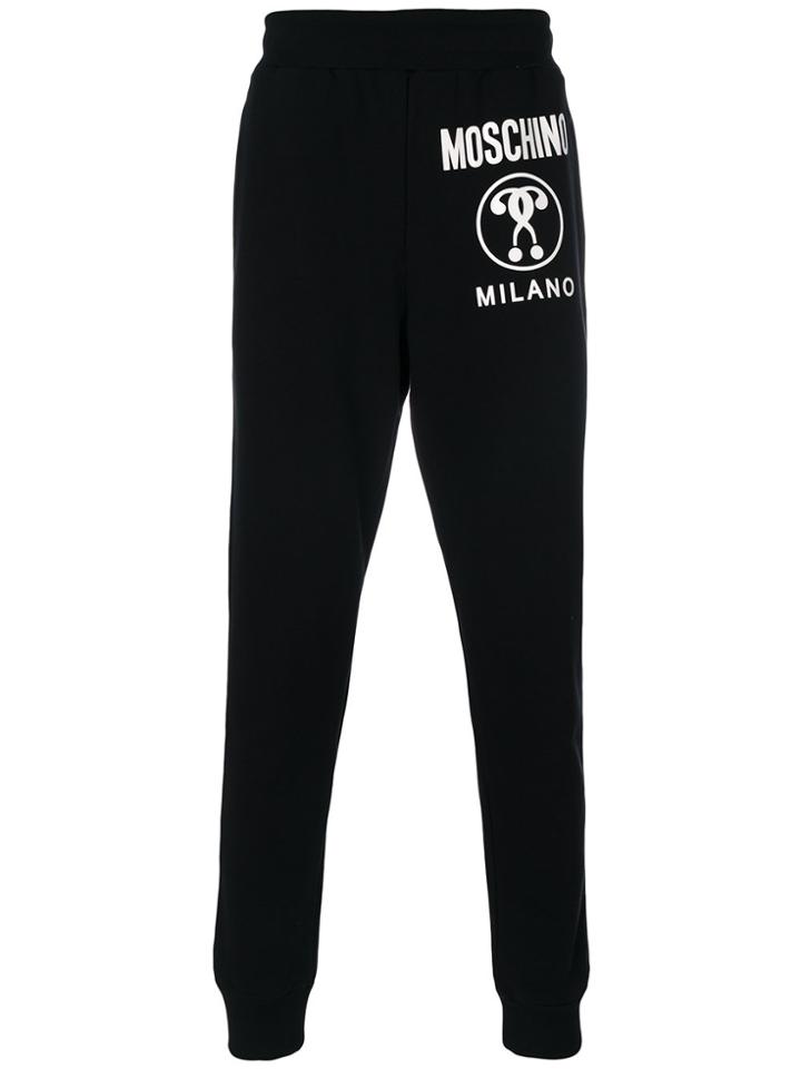 Moschino Logo Detail Track Pants - Black