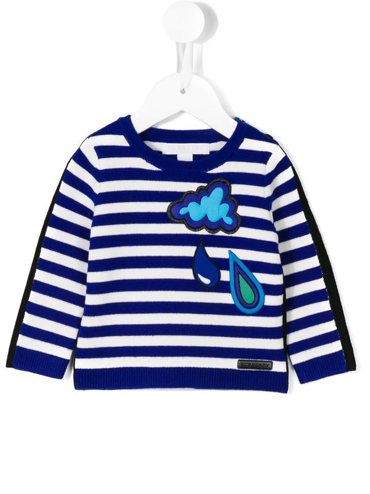 Burberry Kids - Striped Jumper - Kids - Cotton/merino - 9 Mth, Blue