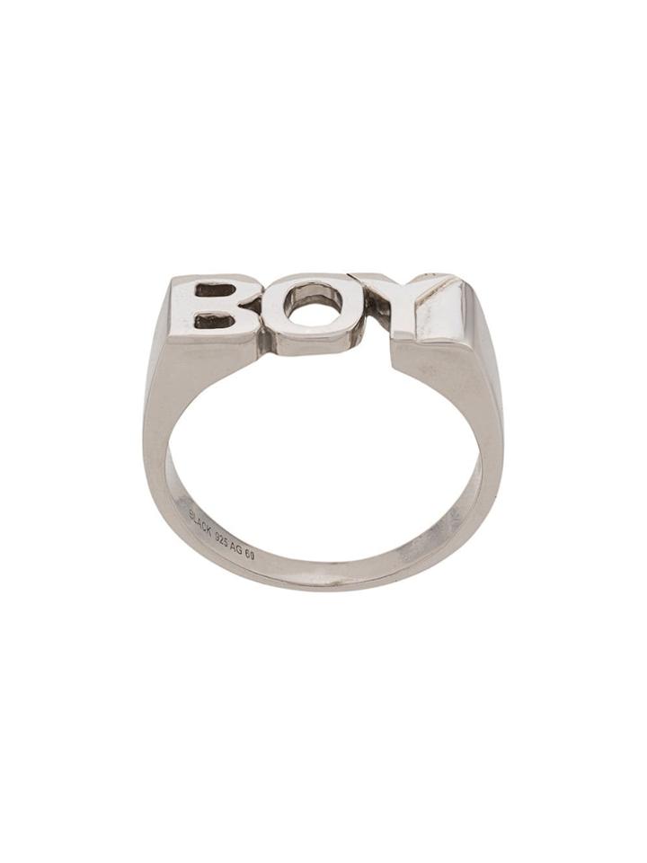 Maria Black Boy Ring - Silver