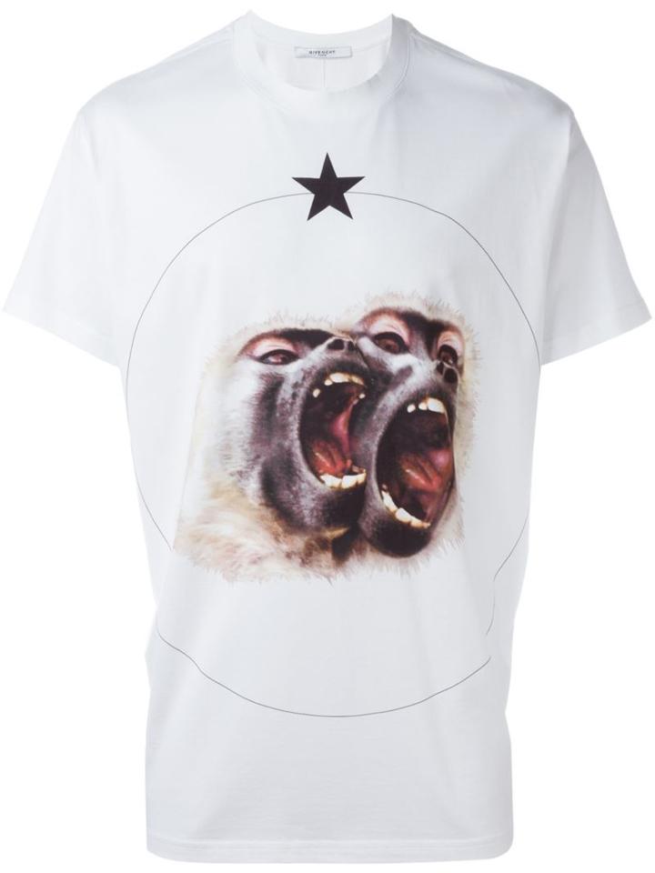 Givenchy Monkey Brothers T-shirt, Men's, Size: Large, White, Cotton
