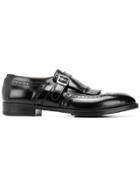 Premiata Brogue Detailed Monk Shoes - Black