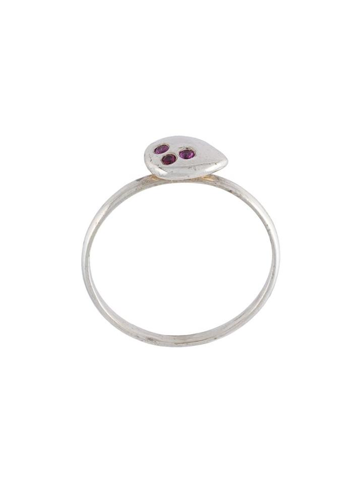 Natasha Collis Large Sapphire Nugget Ring, Women's, Size: 56.9, Metallic, Sterling Silver/sapphire