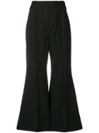 Chloé Flared Cropped Trousers - Black