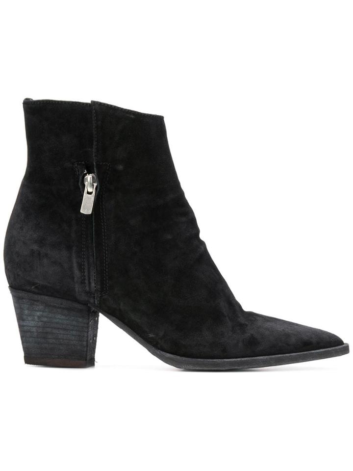 Officine Creative Pointed Ankle Boots - Black
