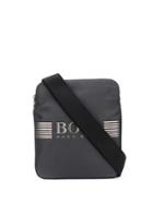 Boss Hugo Boss Rubberized Logo Messenger Bag - Grey