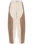 See By Chloé Two-tone Cropped Trousers - Neutrals