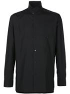 Yohji Yamamoto Stand Collar Shirt, Men's, Size: 3, Black, Cotton