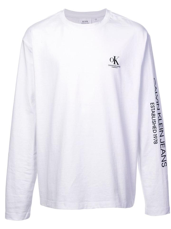 Calvin Klein Jeans Est. 1978 Logo Printed T-shirt - White