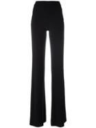 Plein Sud Flared Trousers, Women's, Size: 36, Black, Viscose/spandex/elastane