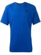 Nike Logo T-shirt, Men's, Size: Large, Blue, Cotton/polyester/viscose