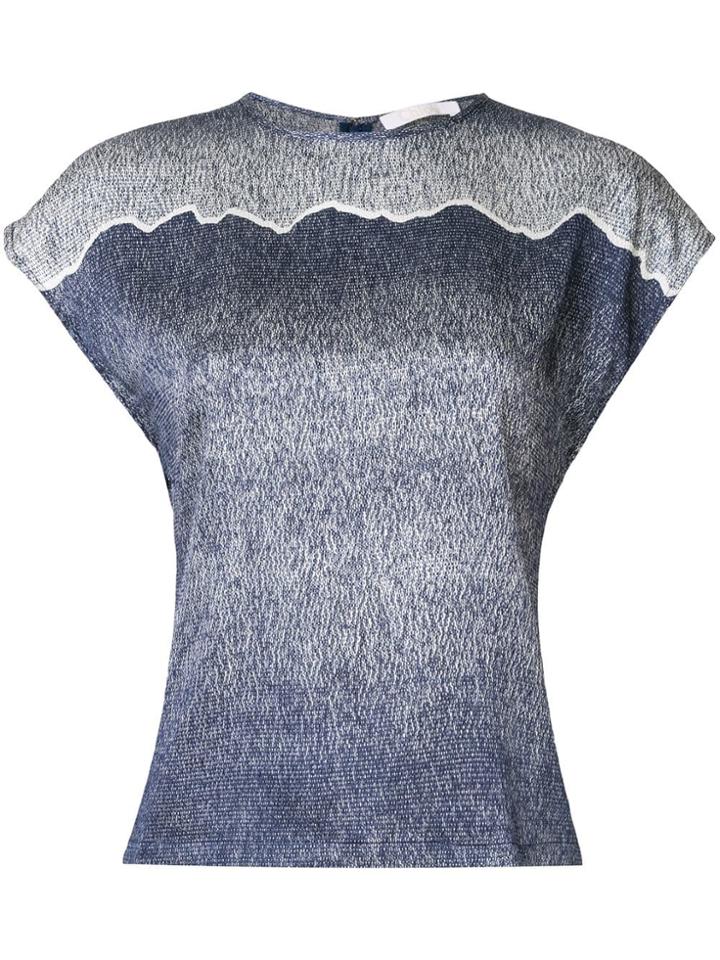 Chloé Ombré Print Top - Blue