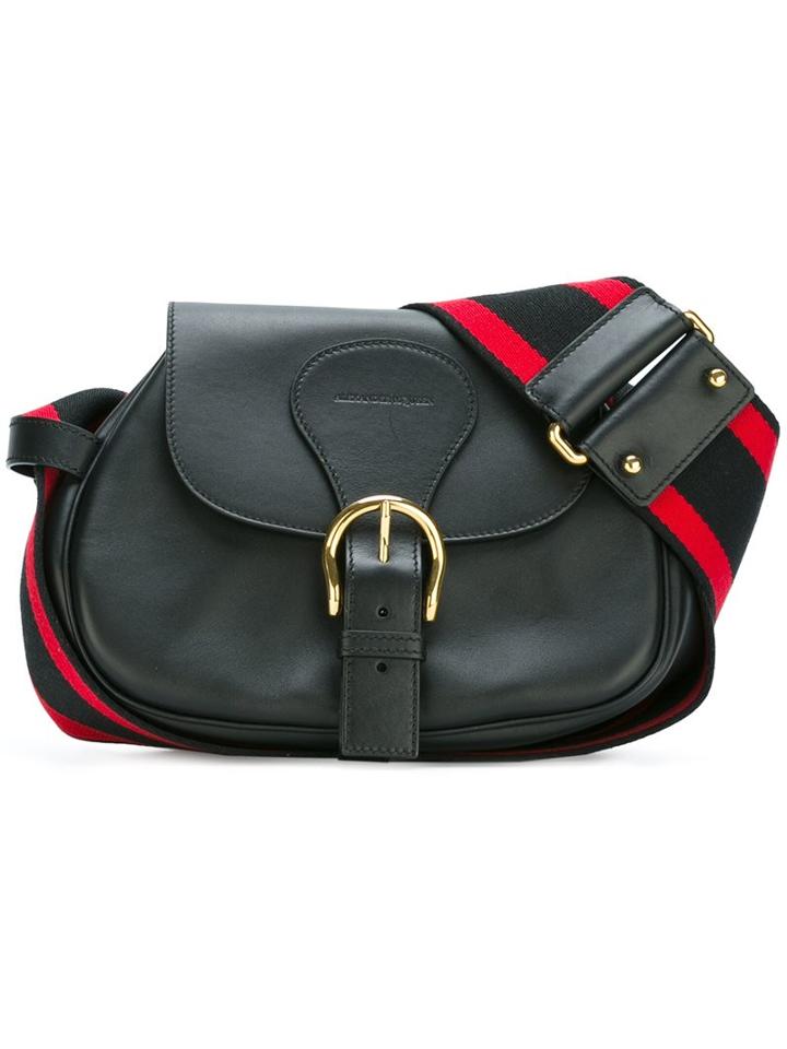 Alexander Mcqueen - Maxi Buckle Shoulder Bag - Women - Leather - One Size, Women's, Black, Leather