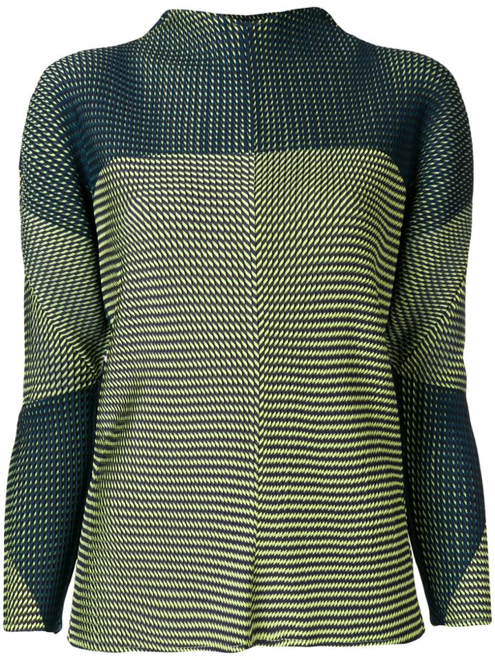 Issey Miyake Relaxed Fit Plated Sweatshirt - Blue