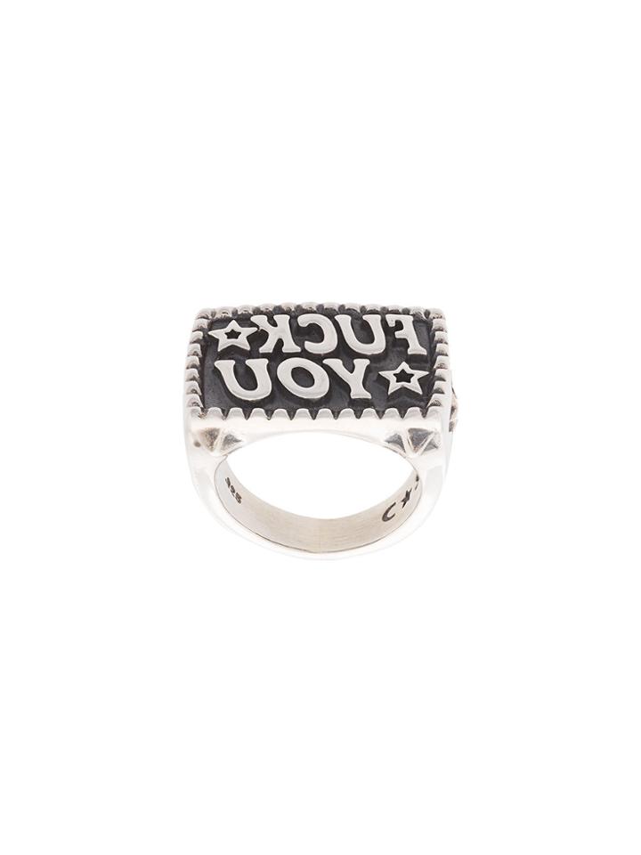 Cody Sanderson Engraved Lettering Ring - Metallic