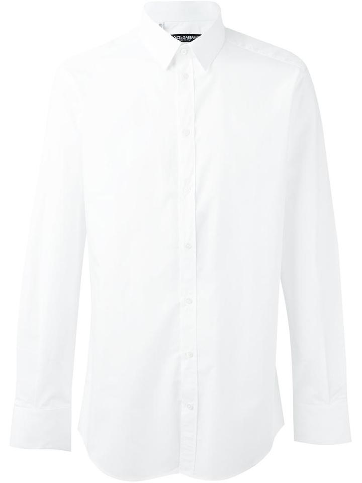 Dolce & Gabbana Classic Shirt, Men's, Size: 44, White, Cotton