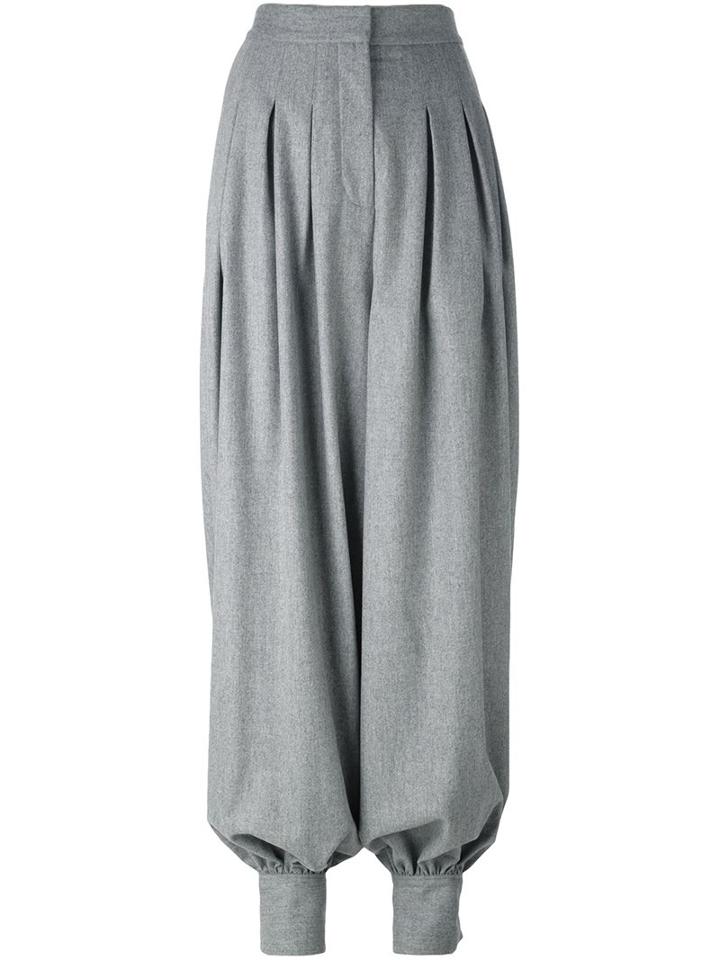 Stella Mccartney 'giulietta' Wide Leg Trousers, Women's, Size: 40, Grey, Spandex/elastane/cashmere/wool