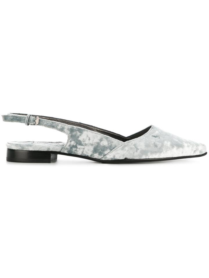 Dorothee Schumacher Velvet Slingback Flats - Blue