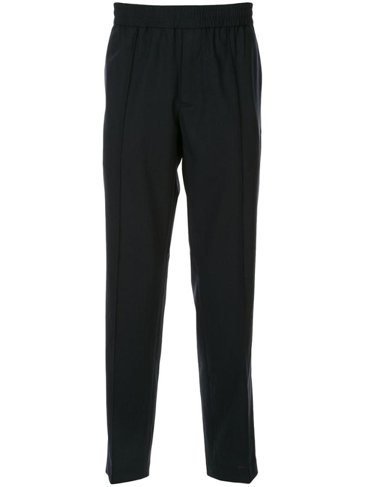 Emporio Armani Elasticated Tailored Trousers - Blue
