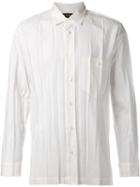 Issey Miyake Men Wrinkle Shirt, Size: 2, White, Polyester