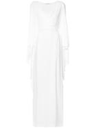 Alberta Ferretti Long Flared Gown - White