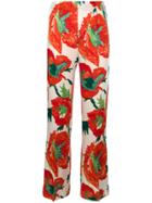 Moschino Vintage Poppy Print Trousers - Multicolour
