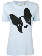 Être Cécile Big Dog Face T-shirt - Blue
