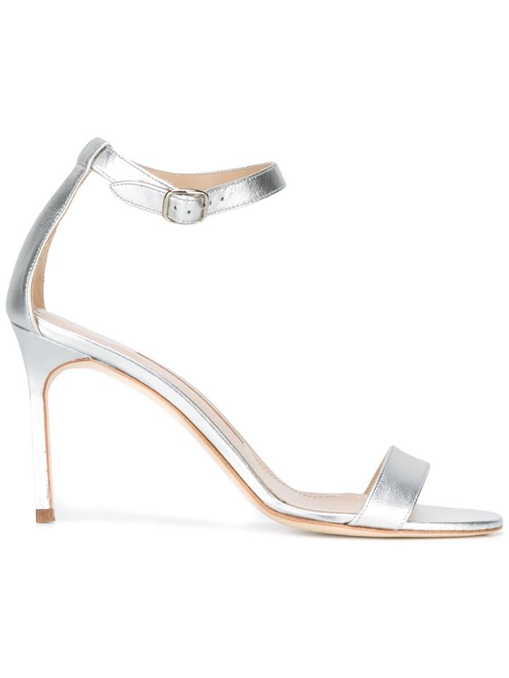 Manolo Blahnik Chaos 90 Sandals - Metallic