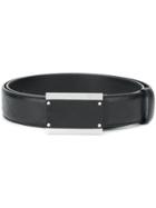 Versace Embossed Grecca Belt - Black