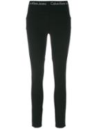 Calvin Klein Jeans Logo Elastic Waistband Leggings - Black