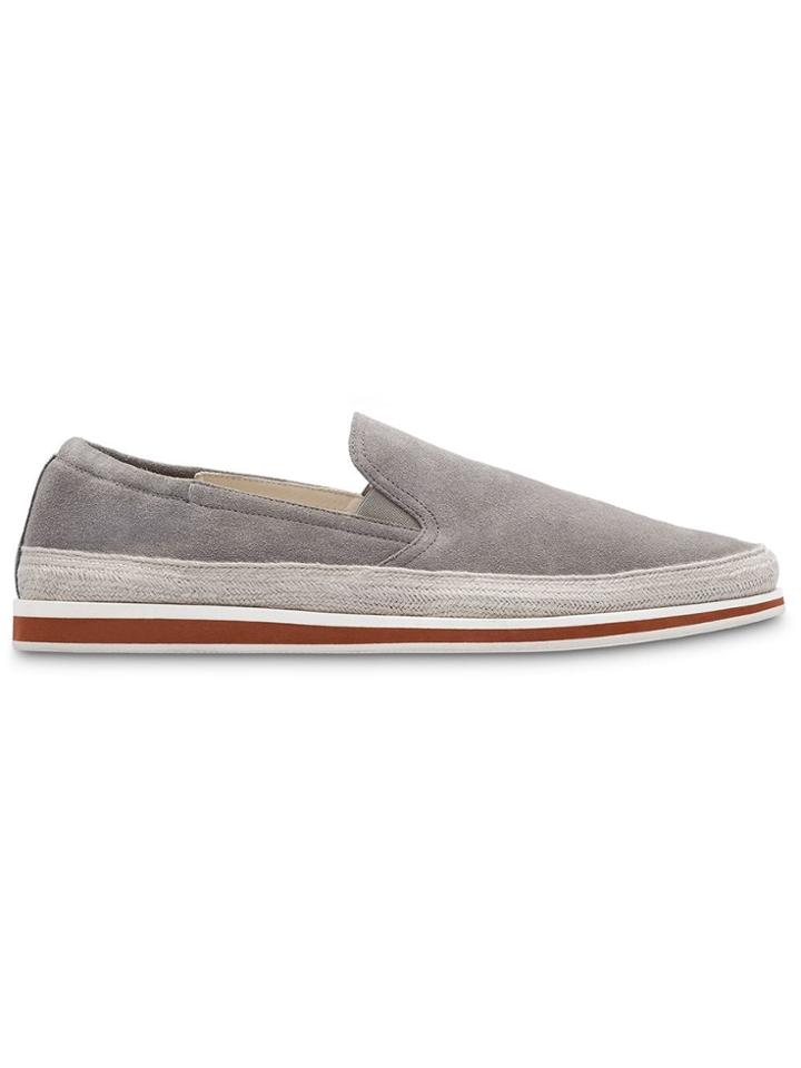 Prada Low Top Espadrille Sneakers - Grey