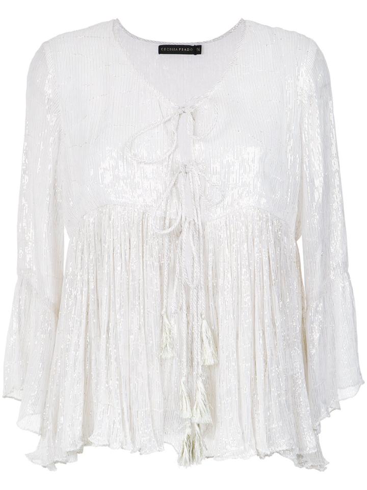 Cecilia Prado Lace Up Peasant Blouse - Unavailable