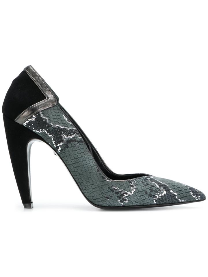 Just Cavalli Snakeskin Effect Pumps - Grey