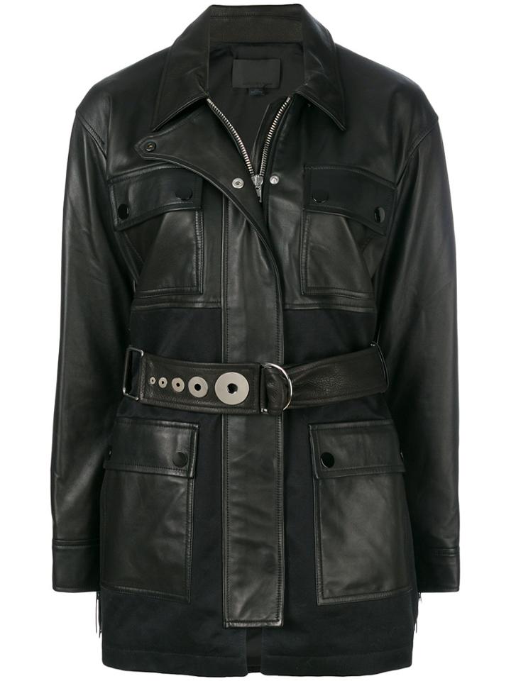 Alexander Wang Utility Jacket With Fringe Detail - Black