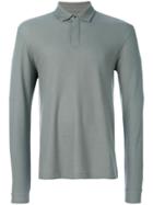 Z Zegna Long-sleeved Polo Shirt - Grey