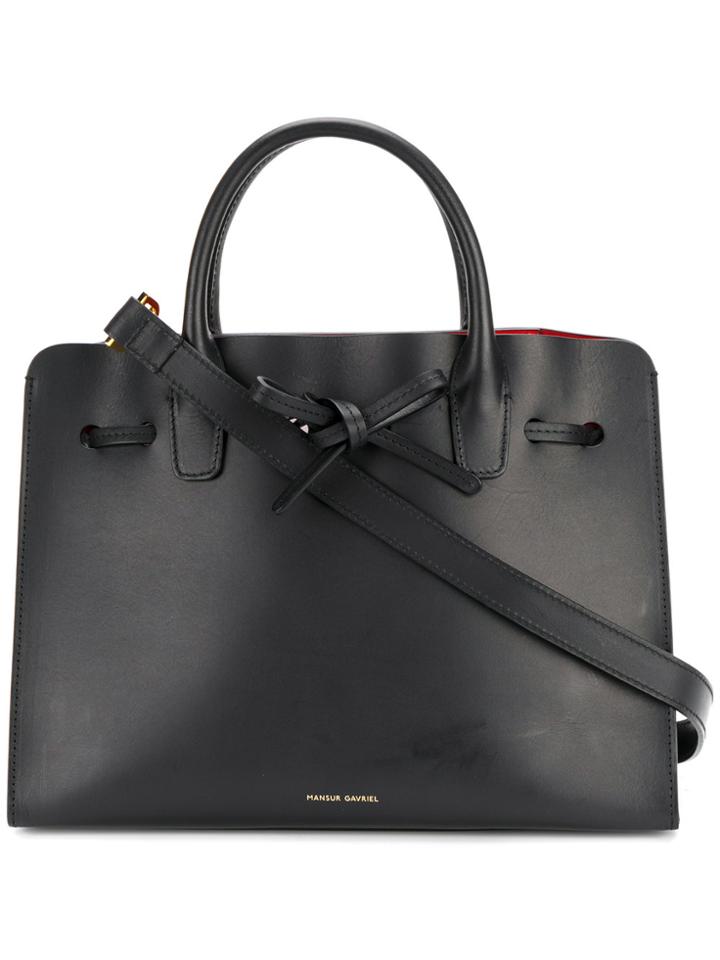 Mansur Gavriel Vegetable Tanned Mini Sun Bag - Black