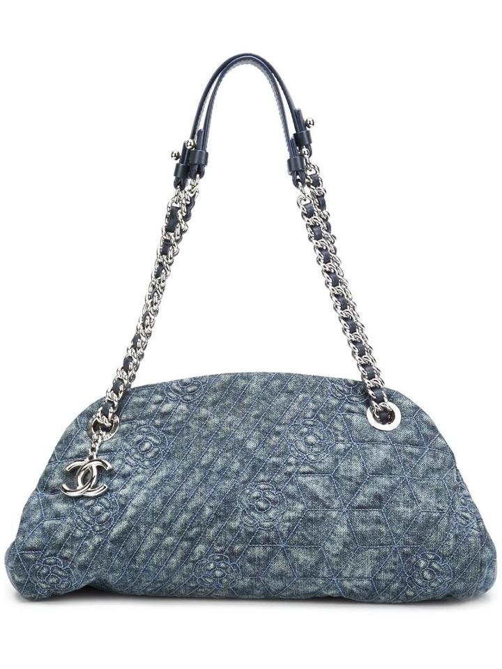 Chanel Vintage Medium Mademoiselle Denim Bag, Women's, Blue