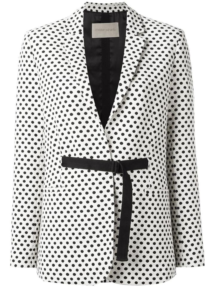 Christian Wijnants 'jemima' Polka Dots Blazer - White
